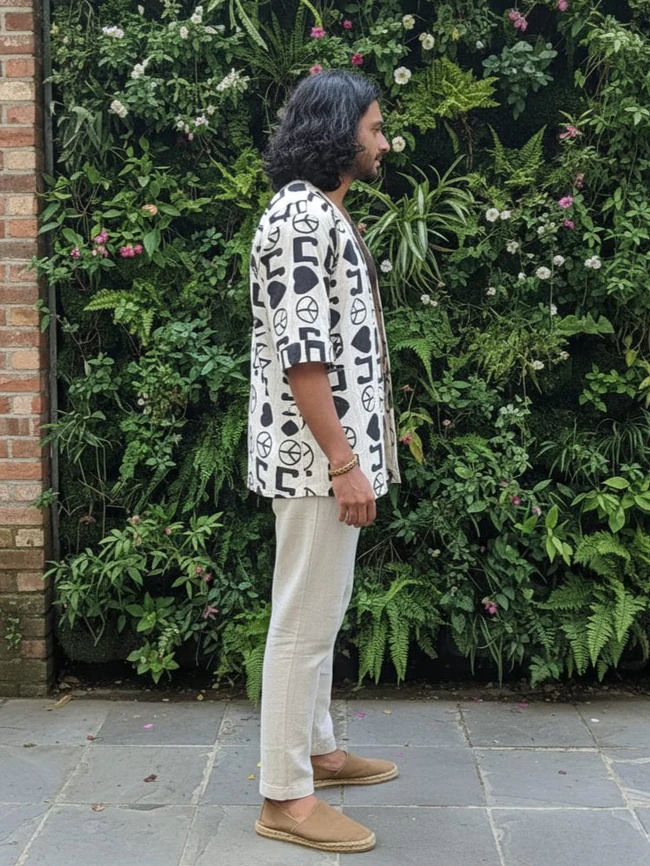 Tribe Script Unisex Boho Kimono